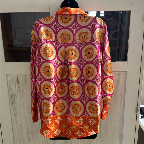 House of Harlow 1960 Retro Satin Blouse and Pant Set - Picture 5 of 7